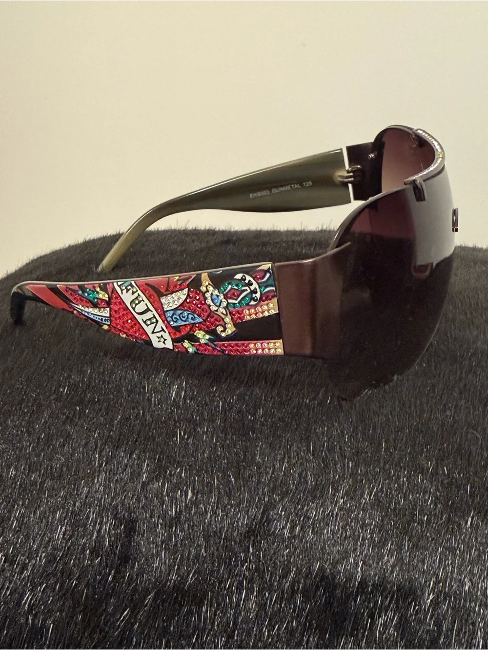 Ed Hardy Vintage Embellished Sunglasses
